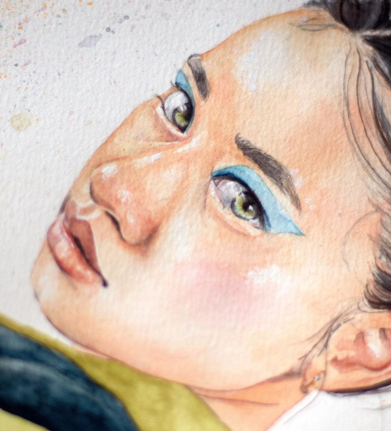 Portrait à l'aquarelle